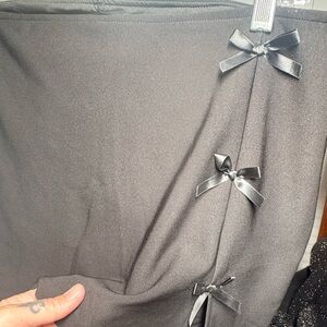 Adorable Black Skirt with Bows